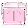 Saliekamā manēža pink 125x110cm (P8493) SPECIFIKĀCIJA krāsa: rozā Materiāls: nerūsējošais tērauds + 210D oksforda audums + ABS plastmasa ...