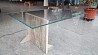 Žurnāla galdiņš no dabīga travertīna un stikla (roku darbs - ekskluzīvs ekzemplars) GxPxD: 550x550x220mm Izgatavojam dažādu krāsu, formu un ...